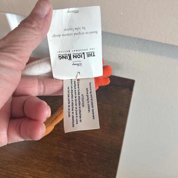 Zazu The Lion King Broadway Musical 8" Bean Bag Plush Doll Souvenir W/ Tag - Picture 8 of 9